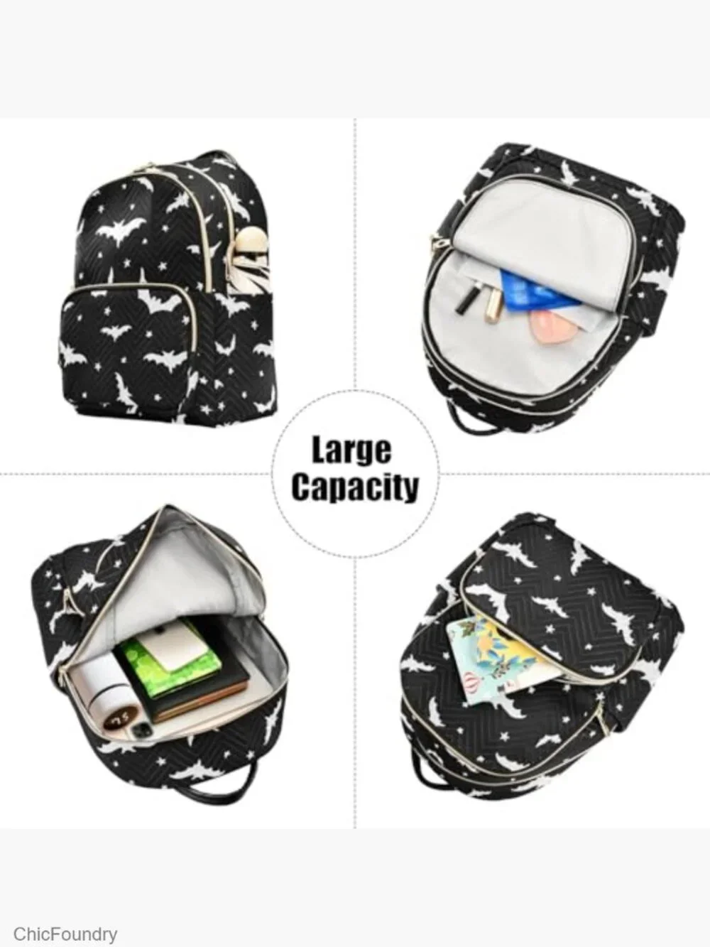 Halloween Bat Mini Backpack Fashion Backpack Purse for Women Handbag Shoulder